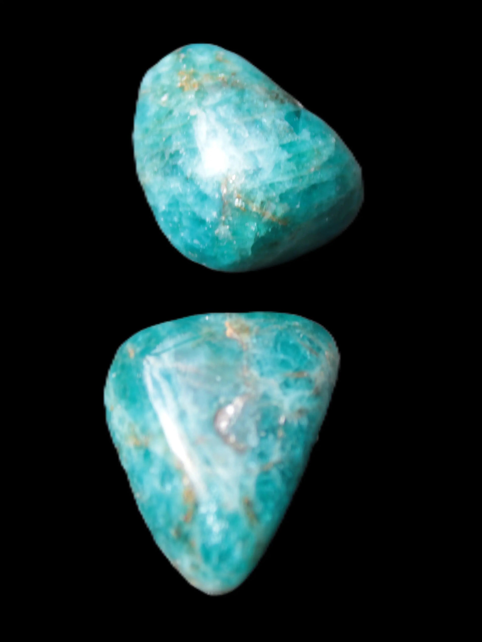 Two Blue Apatite stones 18-22mm 16-19g Rocks and Things