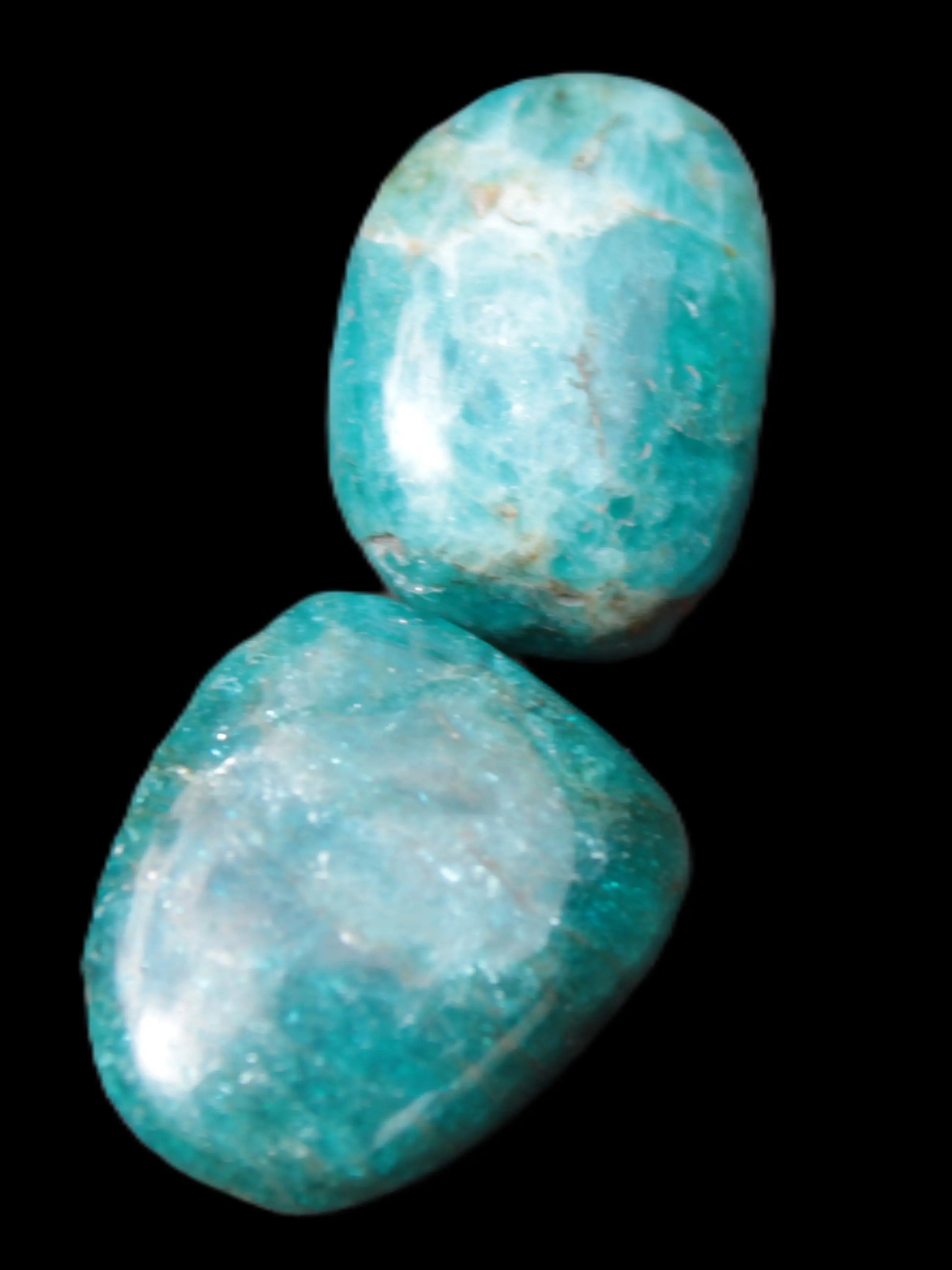 Two Blue Apatite stones 18-22mm 16-19g Rocks and Things