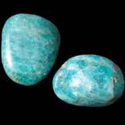 Two Blue Apatite stones 18-22mm 16-19g Rocks and Things