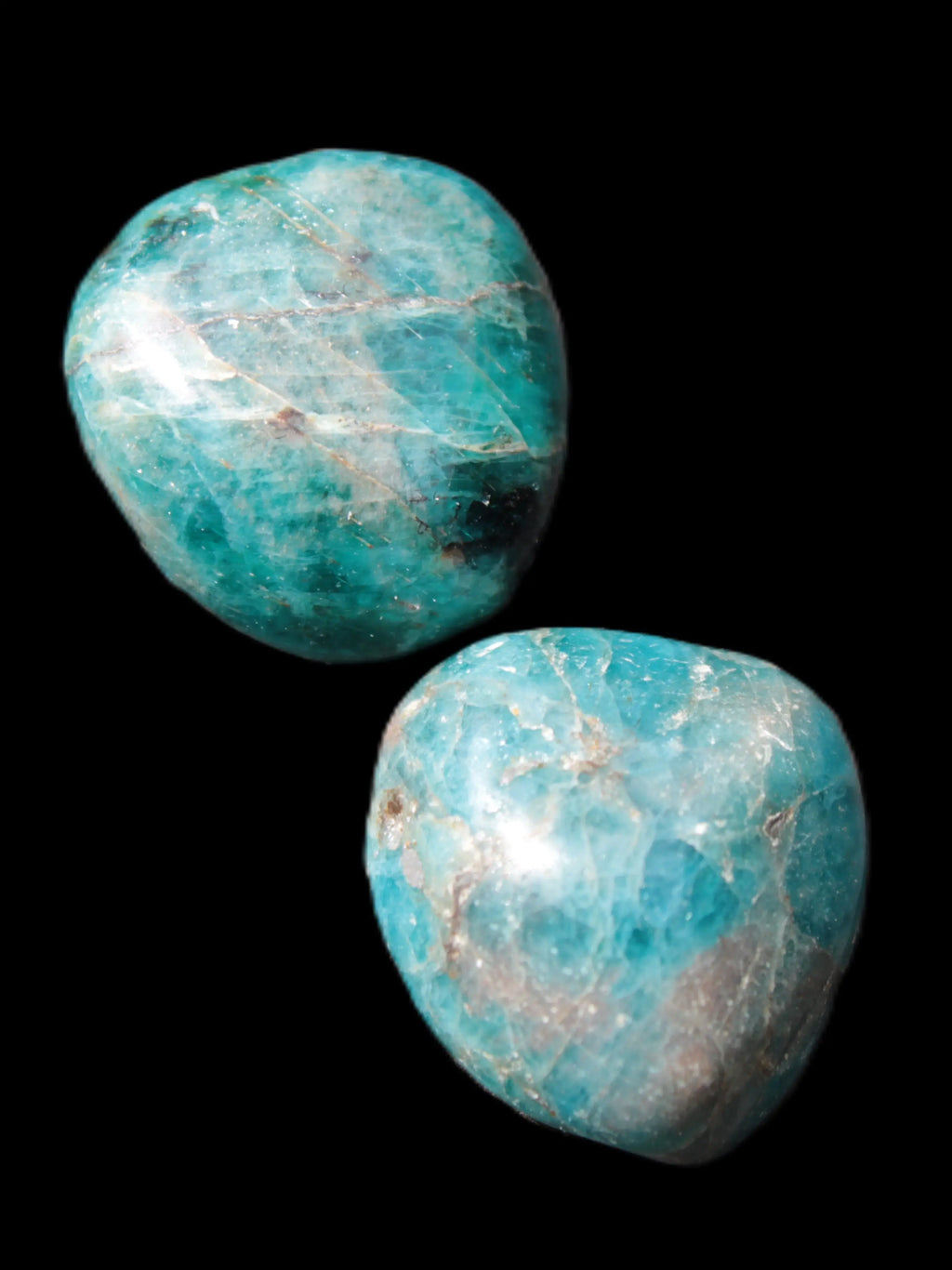 Two Blue Apatite stones 18-22mm 16-19g Rocks and Things