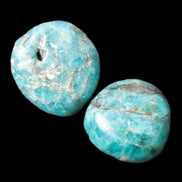 Two Blue Apatite stones 18-22mm 16-19g Rocks and Things