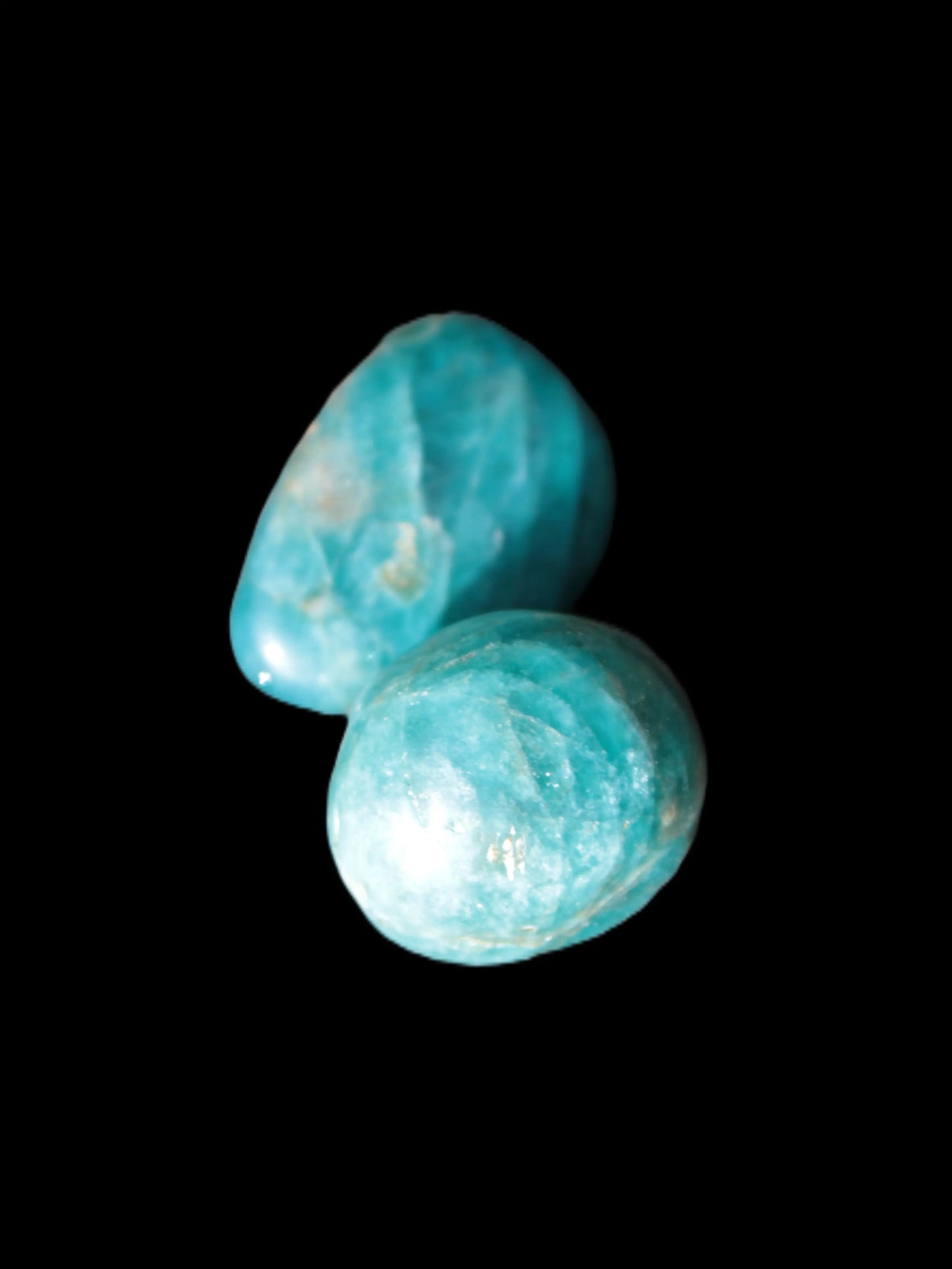 Two Blue Apatite stones 18-22mm 16-19g Rocks and Things