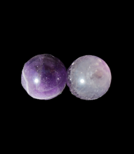 Two Dream Amethyst spheres 4-5g Rocks and Things