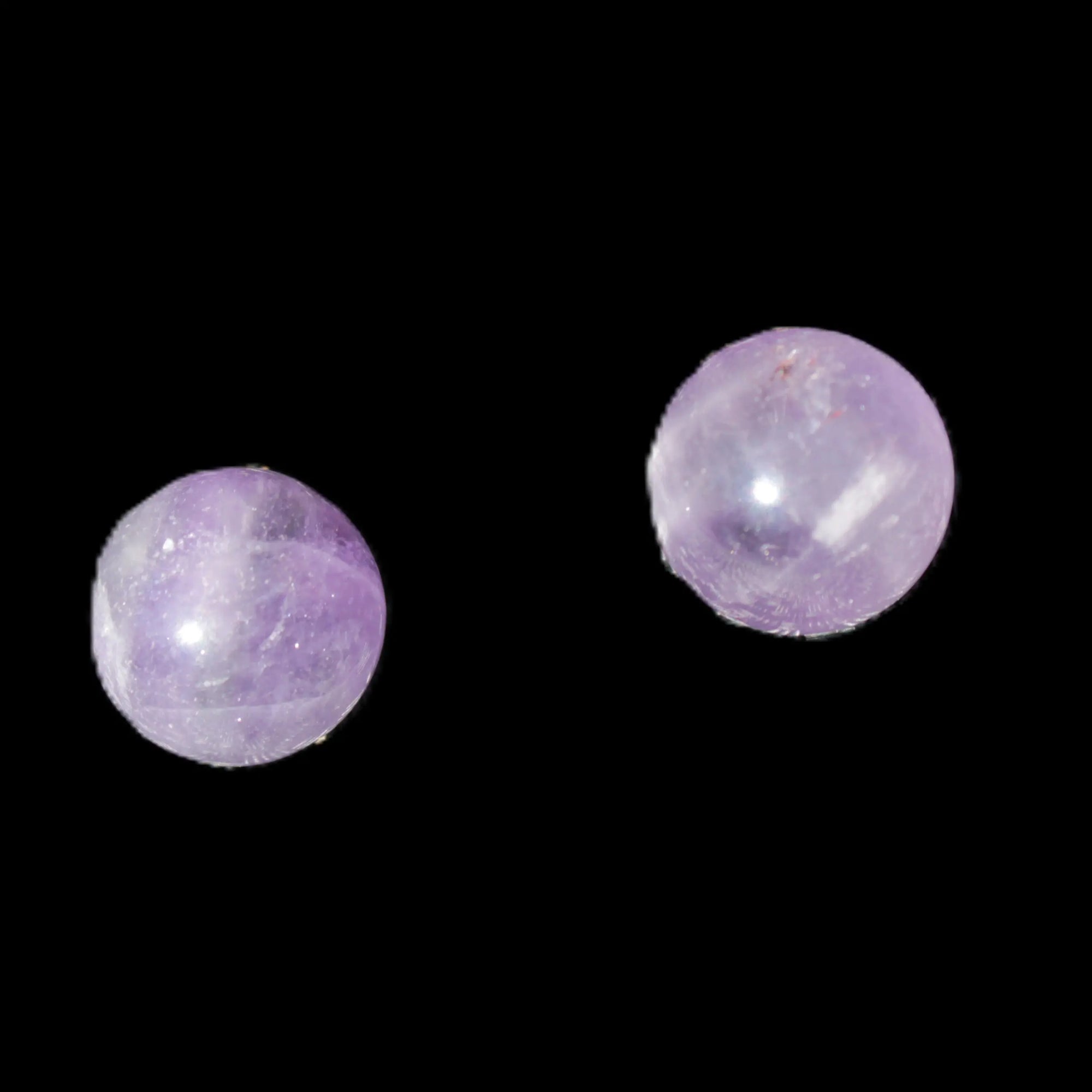Two Dream Amethyst spheres 4-5g Rocks and Things