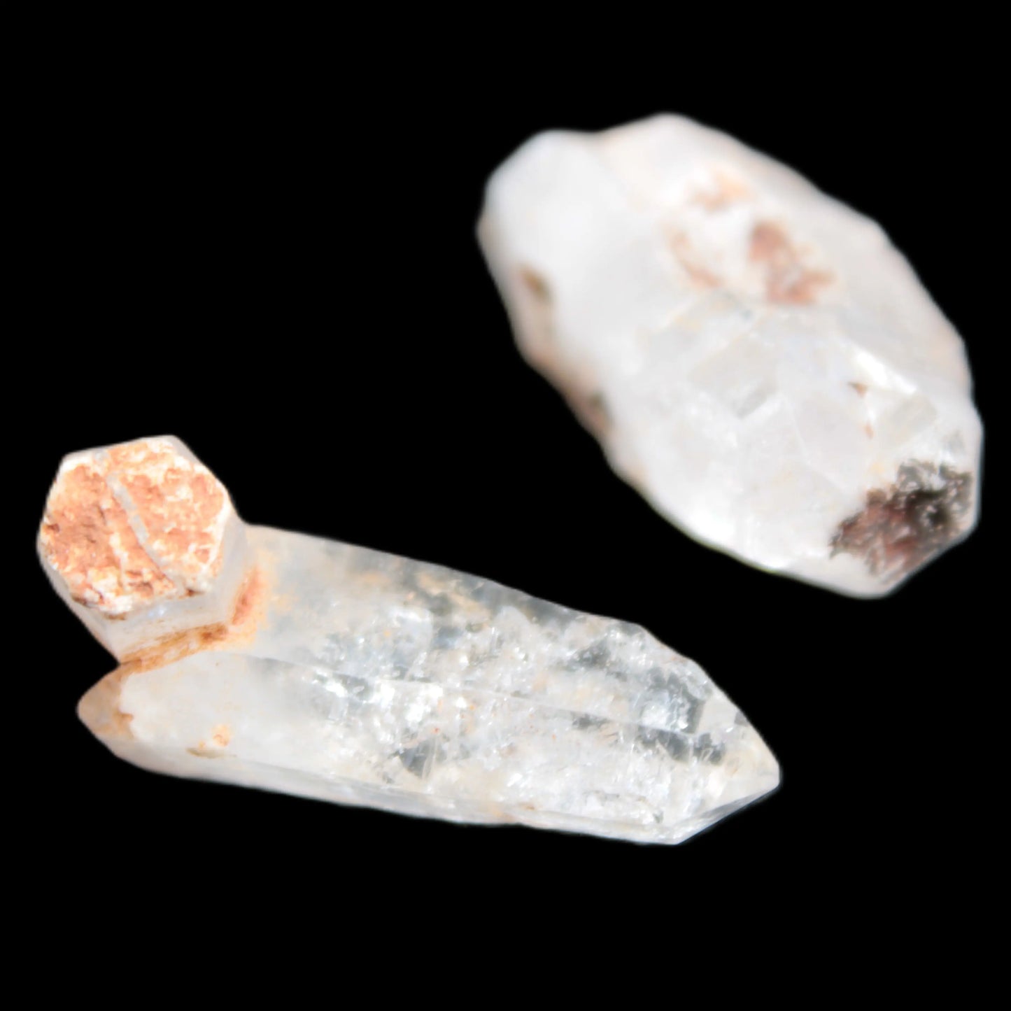 Two Fenster skeletal Enhydro crystals with hydrocarbons selections 5-16g Rocks and Things Store