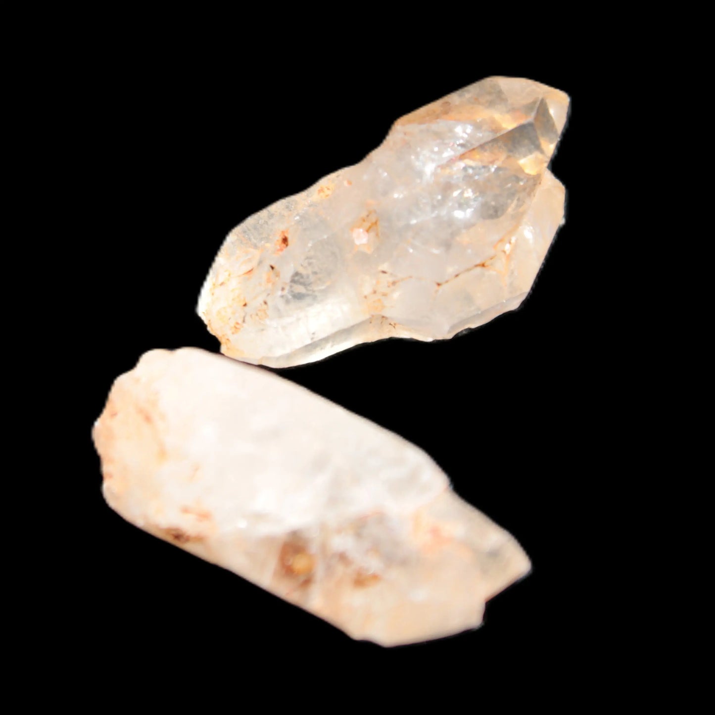 Two Fenster skeletal Enhydro crystals with hydrocarbons selections 5-16g Rocks and Things Store