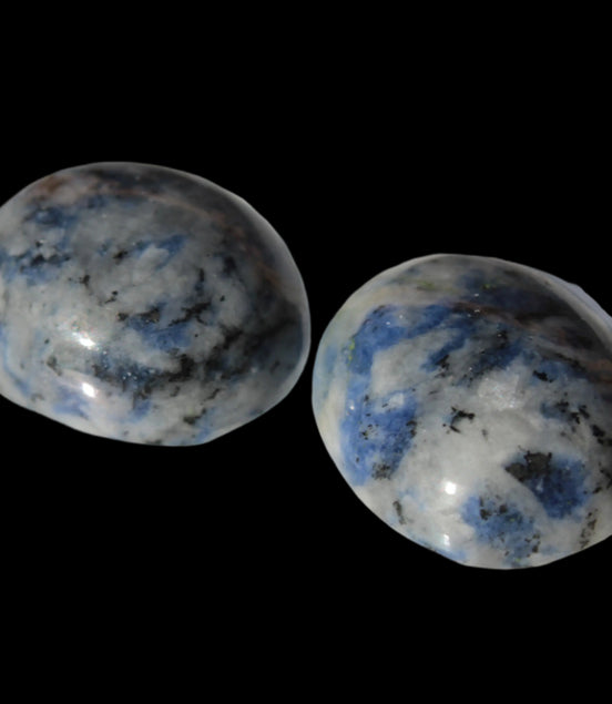 Two Sodalite polished cabochons 6.6-7.2g in sunlight -  Rocks and Things Store