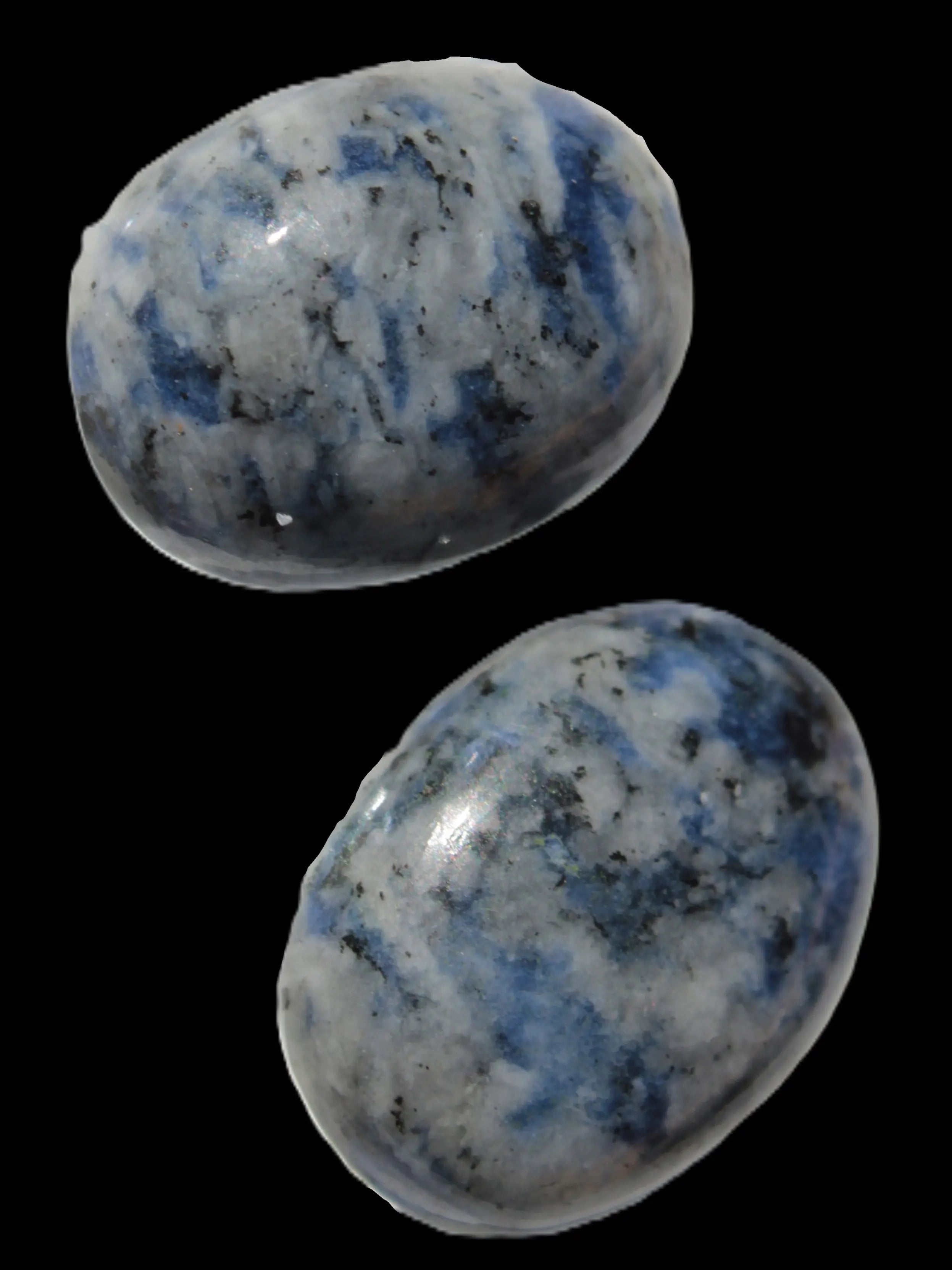 Two Sodalite polished cabochons 6.6-7.2g in sunlight -  Rocks and Things Store