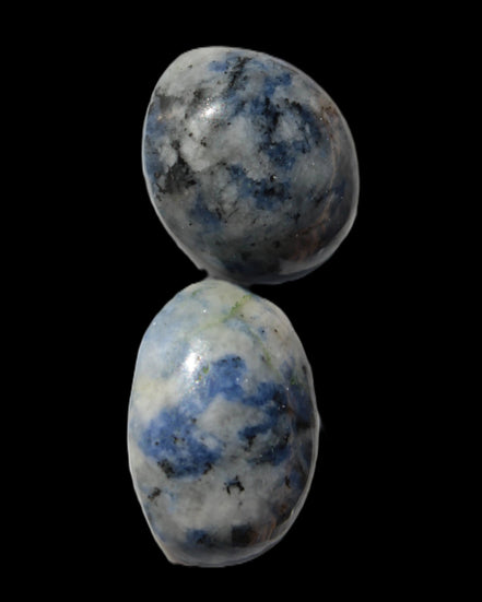 Two Sodalite polished cabochons 6.6-7.2g in sunlight -  Rocks and Things Store
