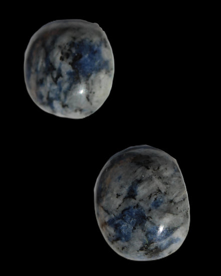 Two Sodalite polished cabochons 6.6-7.2g in sunlight -  Rocks and Things Store