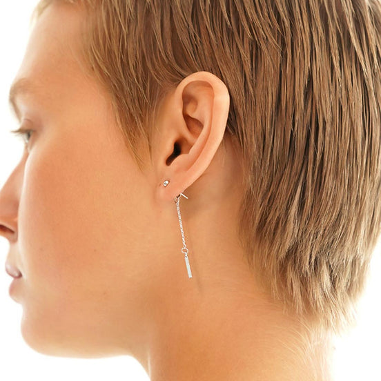 Two-Way Chain earrings in sunlight - Rocks and Things Store