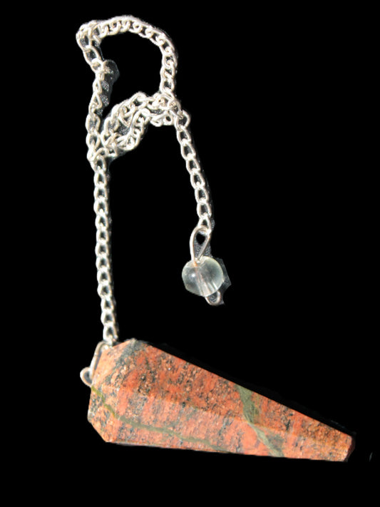 Unakite dowsing pendulum 17.7g Rocks and Things Store