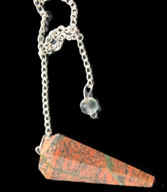 Unakite dowsing pendulum 17.7g Rocks and Things Store