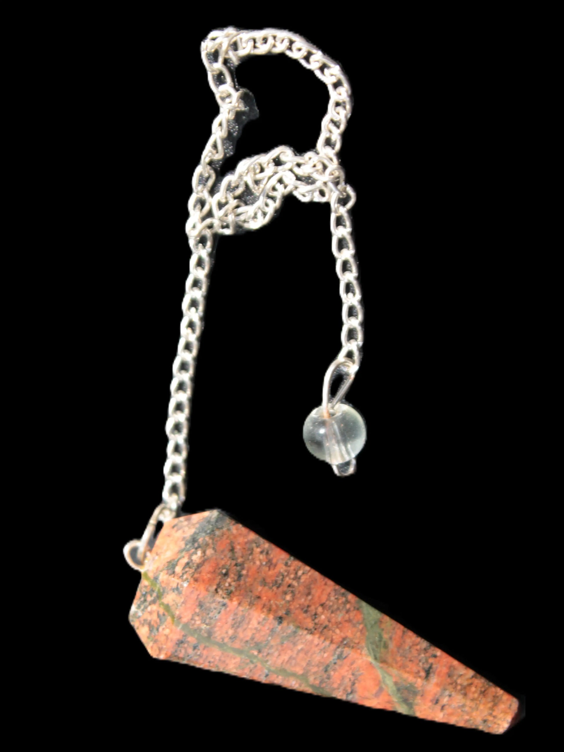 Unakite dowsing pendulum 17.7g Rocks and Things Store