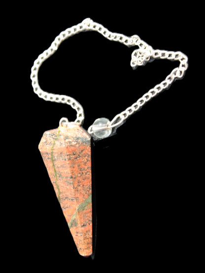 Unakite dowsing pendulum 17.7g Rocks and Things Store