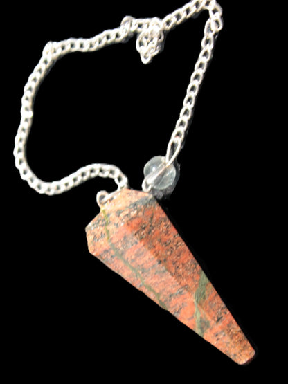 Unakite dowsing pendulum 17.7g Rocks and Things Store