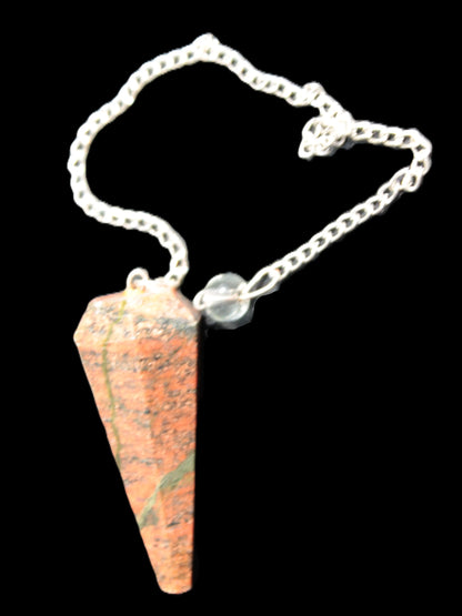 Unakite dowsing pendulum 17.7g Rocks and Things Store