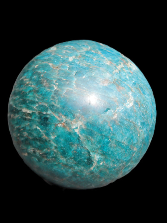 Vivid Blue Apatite sphere 74mm 709g Rocks and Things Store