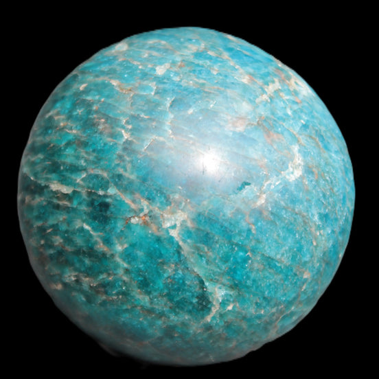 Vivid Blue Apatite sphere 74mm 709g Rocks and Things Store