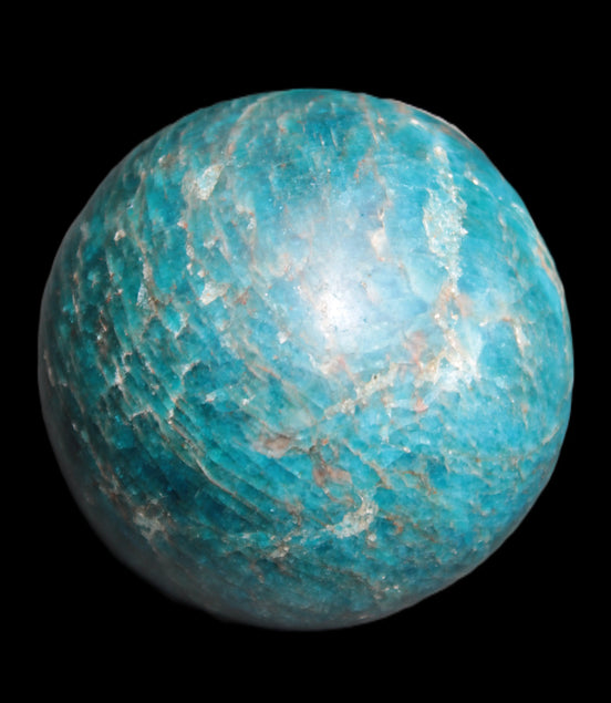 Vivid Blue Apatite sphere 74mm 709g Rocks and Things Store