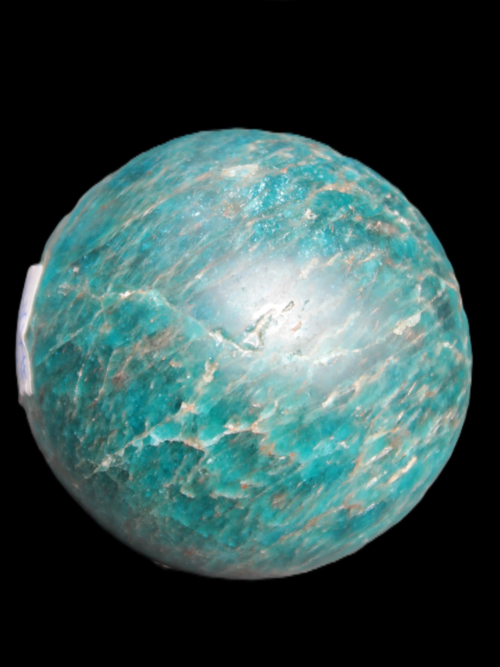 Vivid Blue Apatite sphere 74mm 709g Rocks and Things Store