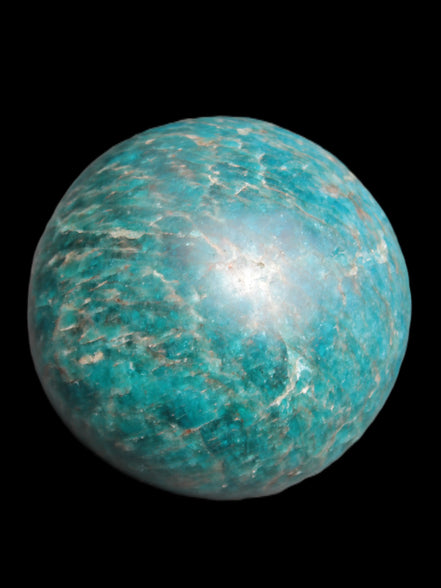 Vivid Blue Apatite sphere 74mm 709g Rocks and Things Store