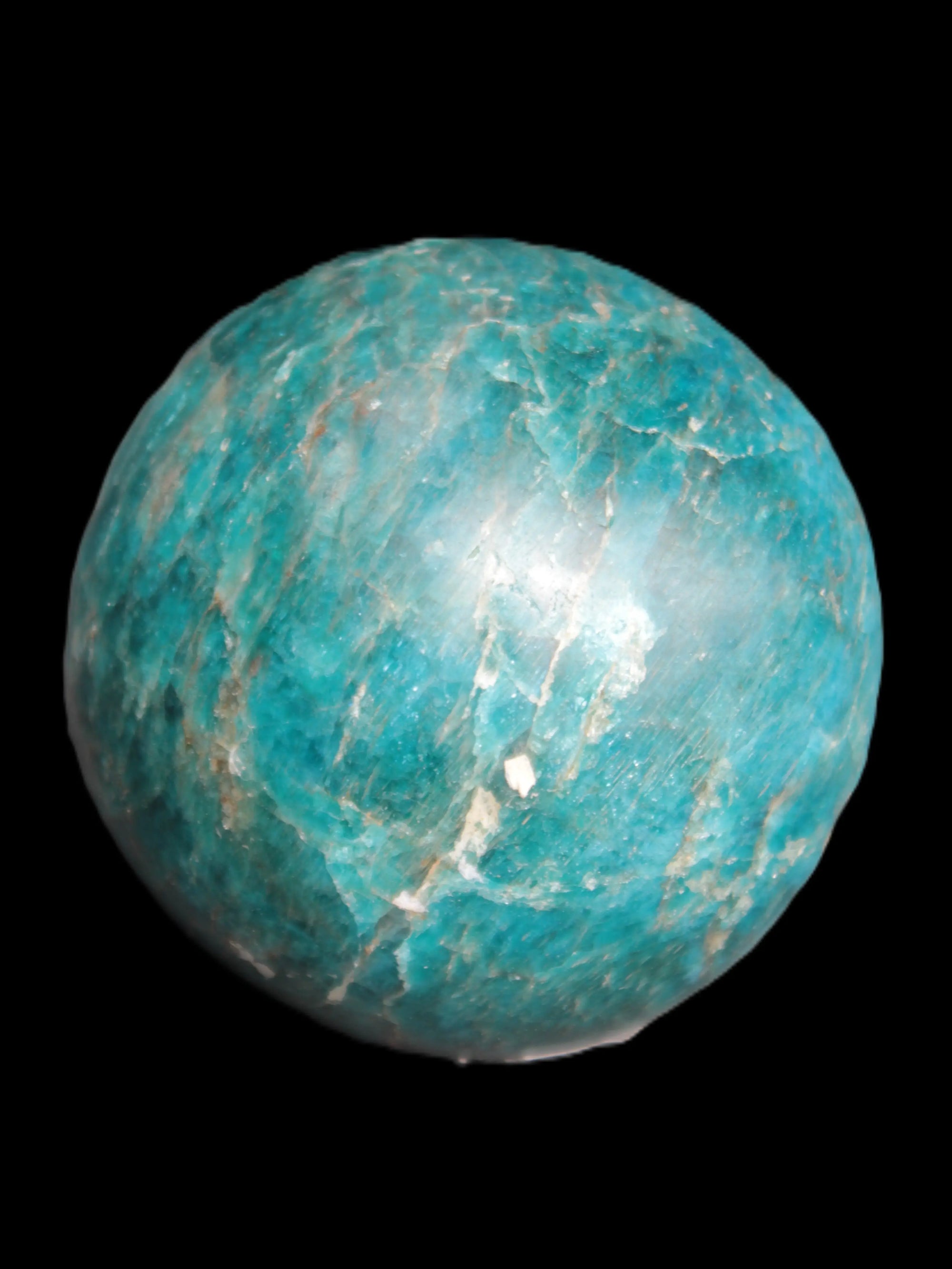 Vivid Blue Apatite sphere 74mm 709g Rocks and Things Store