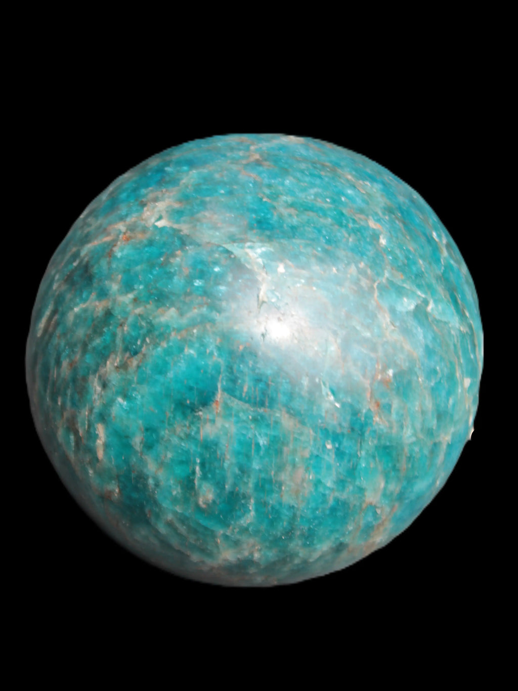 Vivid Blue Apatite sphere 74mm 709g Rocks and Things Store