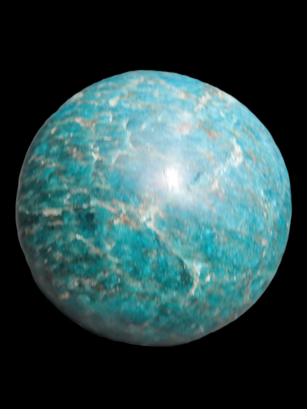 Vivid Blue Apatite sphere 74mm 709g Rocks and Things Store