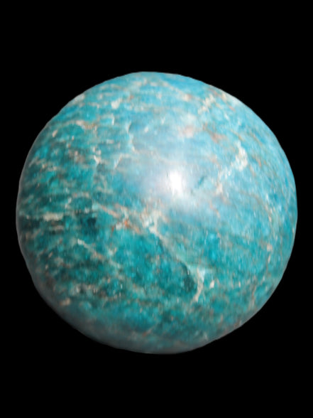 Vivid Blue Apatite sphere 74mm 709g Rocks and Things Store
