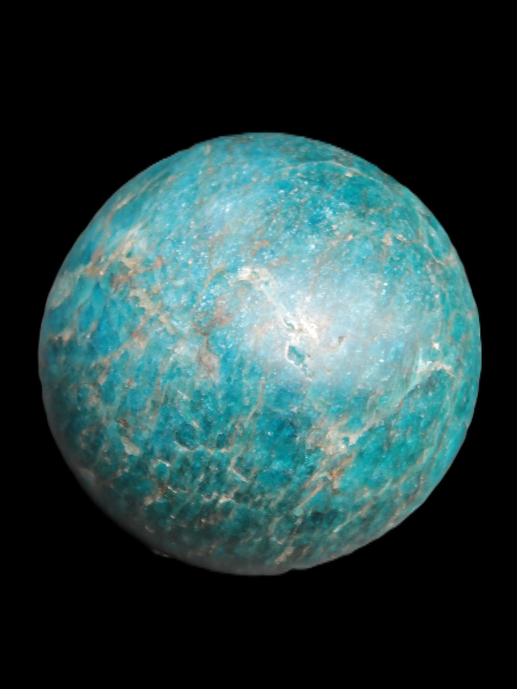Vivid Blue Apatite sphere 74mm 709g Rocks and Things Store