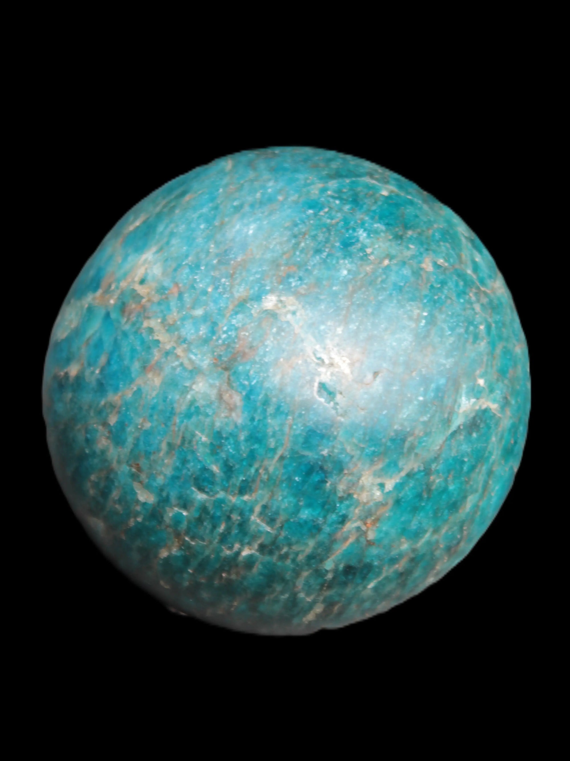 Vivid Blue Apatite sphere 74mm 709g Rocks and Things Store