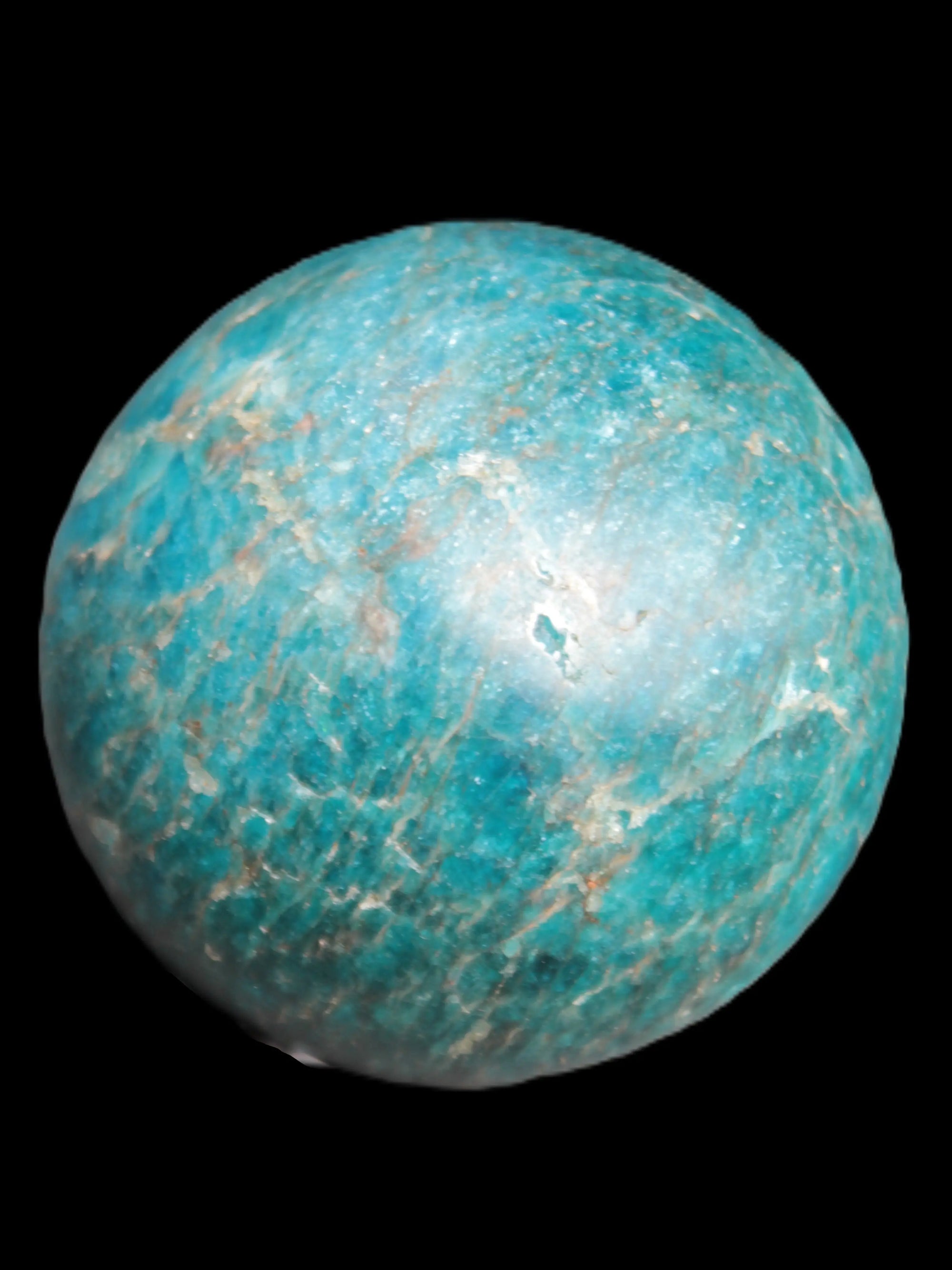Vivid Blue Apatite sphere 74mm 709g Rocks and Things Store