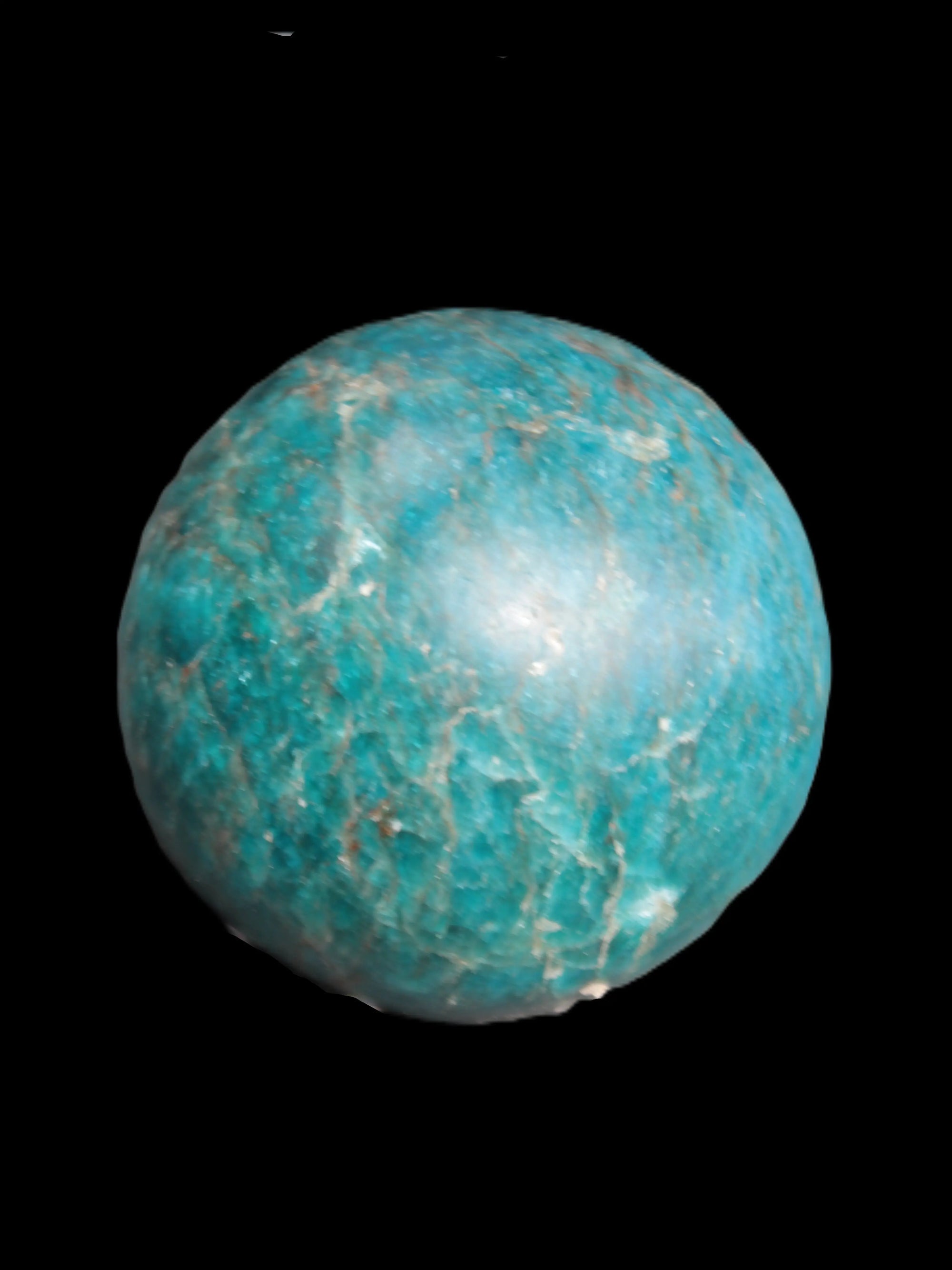 Vivid Blue Apatite sphere 74mm 709g Rocks and Things Store