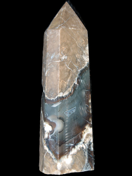 Volcano Agate obelisk 143mm 328g Rocks and Things