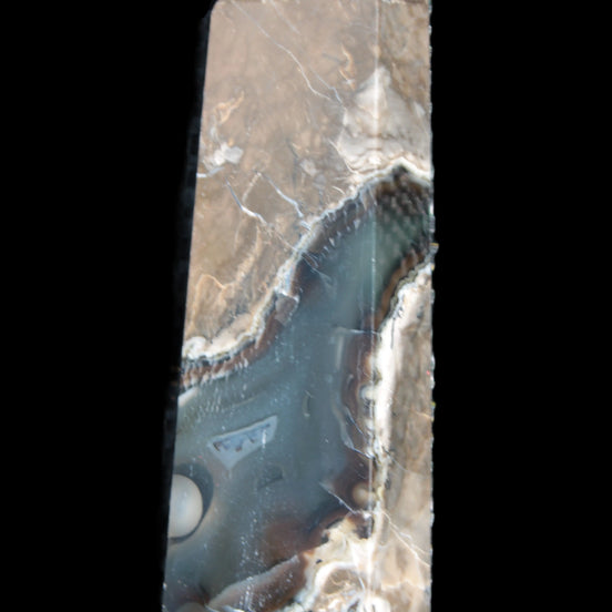 Volcano Agate obelisk 143mm 328g in sunlight - Rocks and Things Store