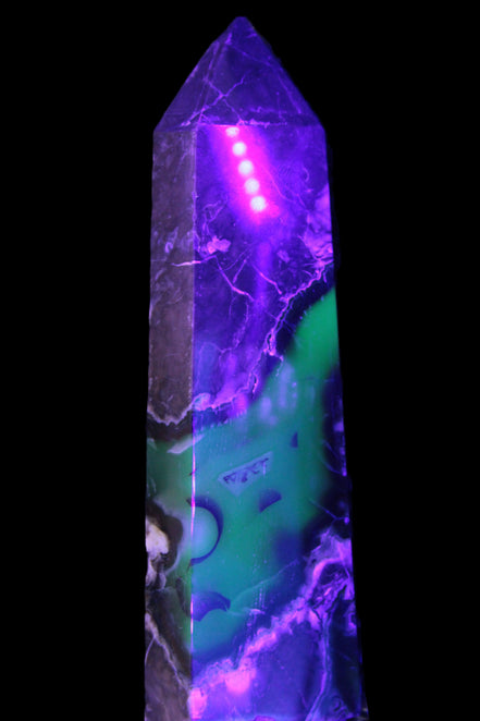 Volcano Agate obelisk 143mm 328g Rocks and Things