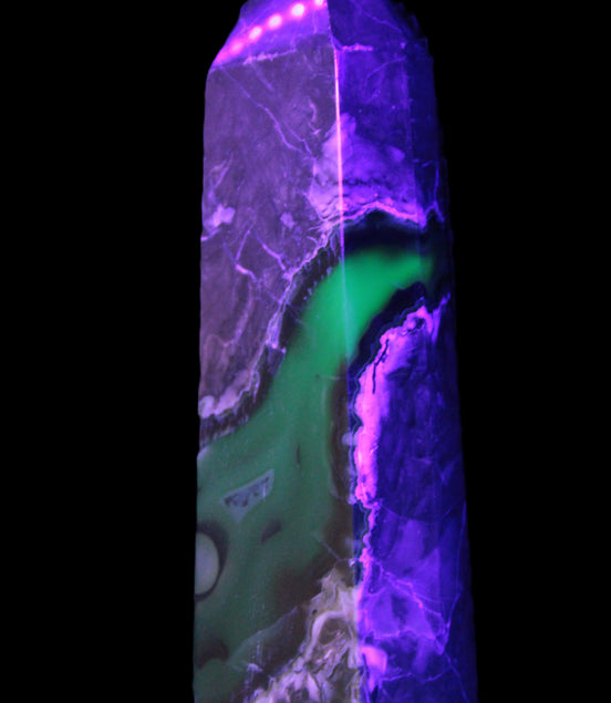 Volcano Agate obelisk 143mm 328g Rocks and Things