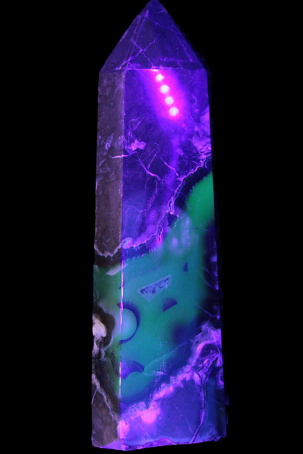 Volcano Agate obelisk 143mm 328g Rocks and Things