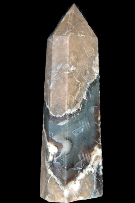 Volcano Agate obelisk 143mm 328g Rocks and Things