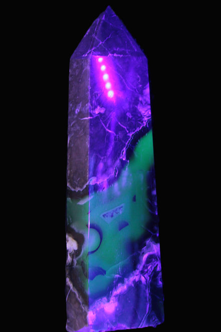 Volcano Agate obelisk 143mm 328g Rocks and Things