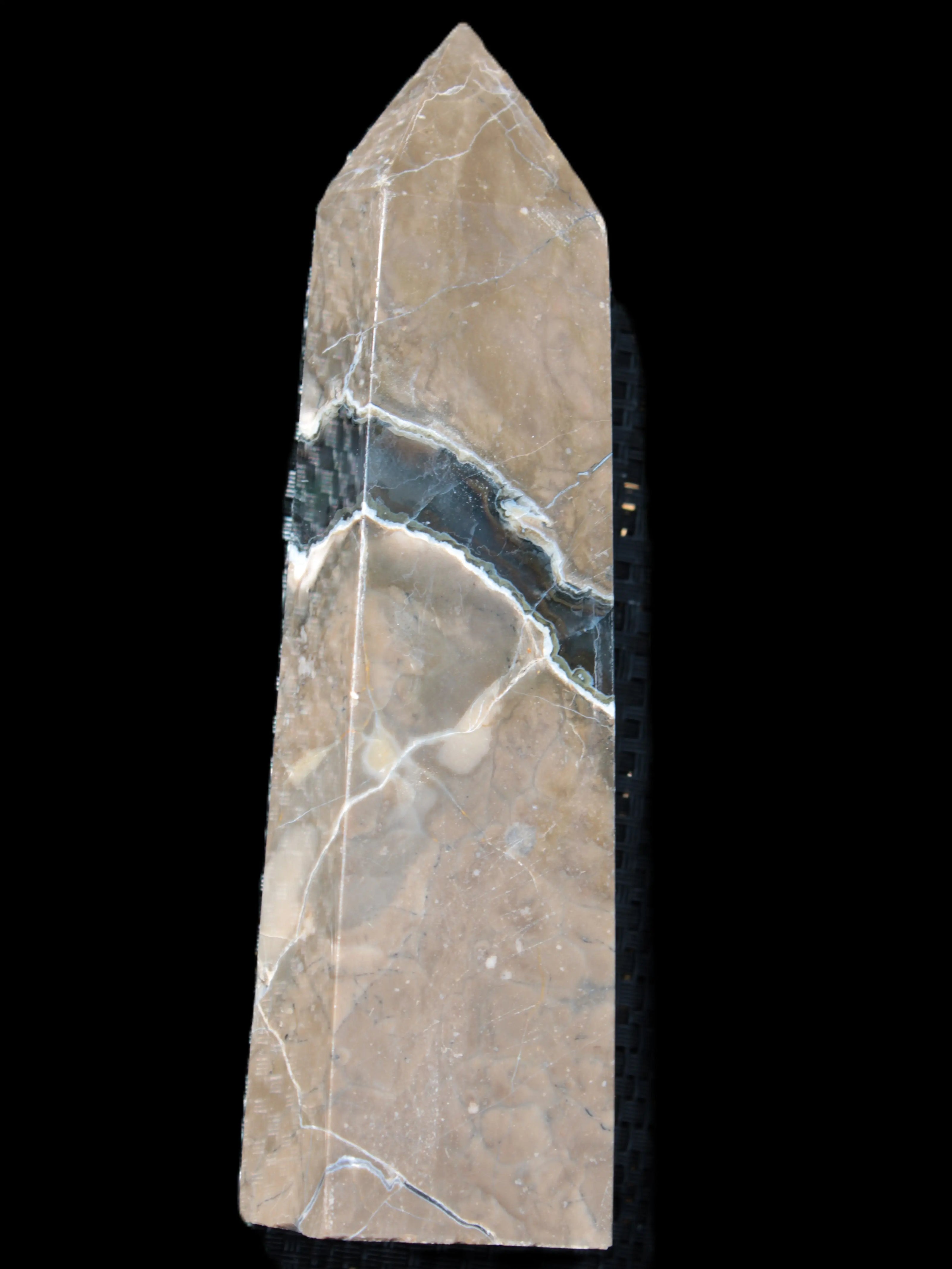 Volcano Agate obelisk 143mm 328g Rocks and Things