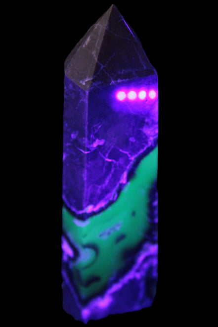 Volcano Agate obelisk 143mm 328g Rocks and Things