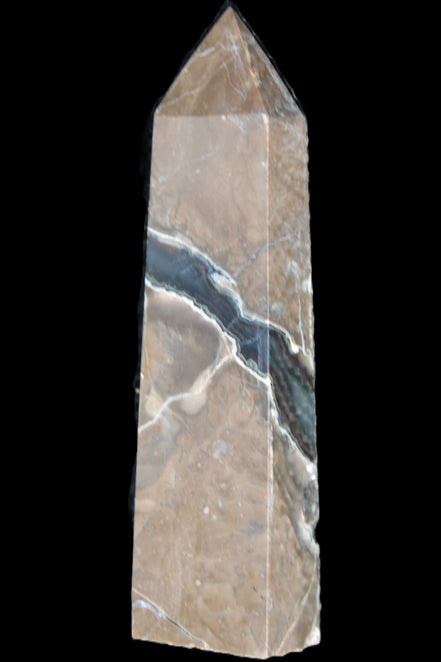 Volcano Agate obelisk 143mm 328g Rocks and Things