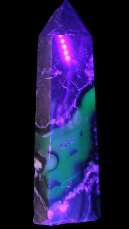 Volcano Agate obelisk 143mm 328g Rocks and Things
