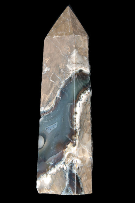 Volcano Agate obelisk 143mm 328g Rocks and Things