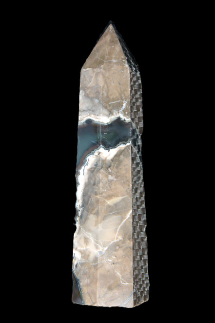 Volcano Agate obelisk 143mm 328g Rocks and Things