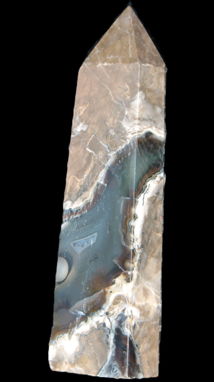 Volcano Agate obelisk 143mm 328g Rocks and Things