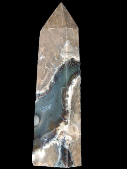 Volcano Agate obelisk 143mm 328g Rocks and Things