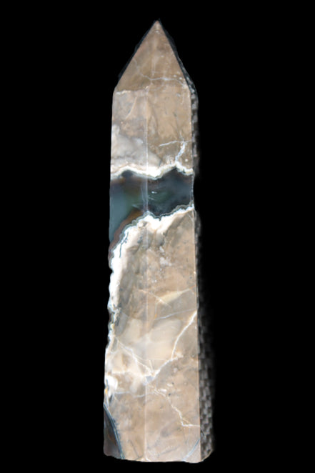 Volcano Agate obelisk 143mm 328g Rocks and Things